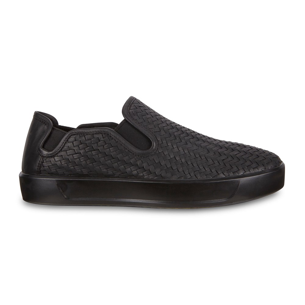 Mens Slip On - ECCO Soft 8 Sneakers - Black - 7485GBYHS